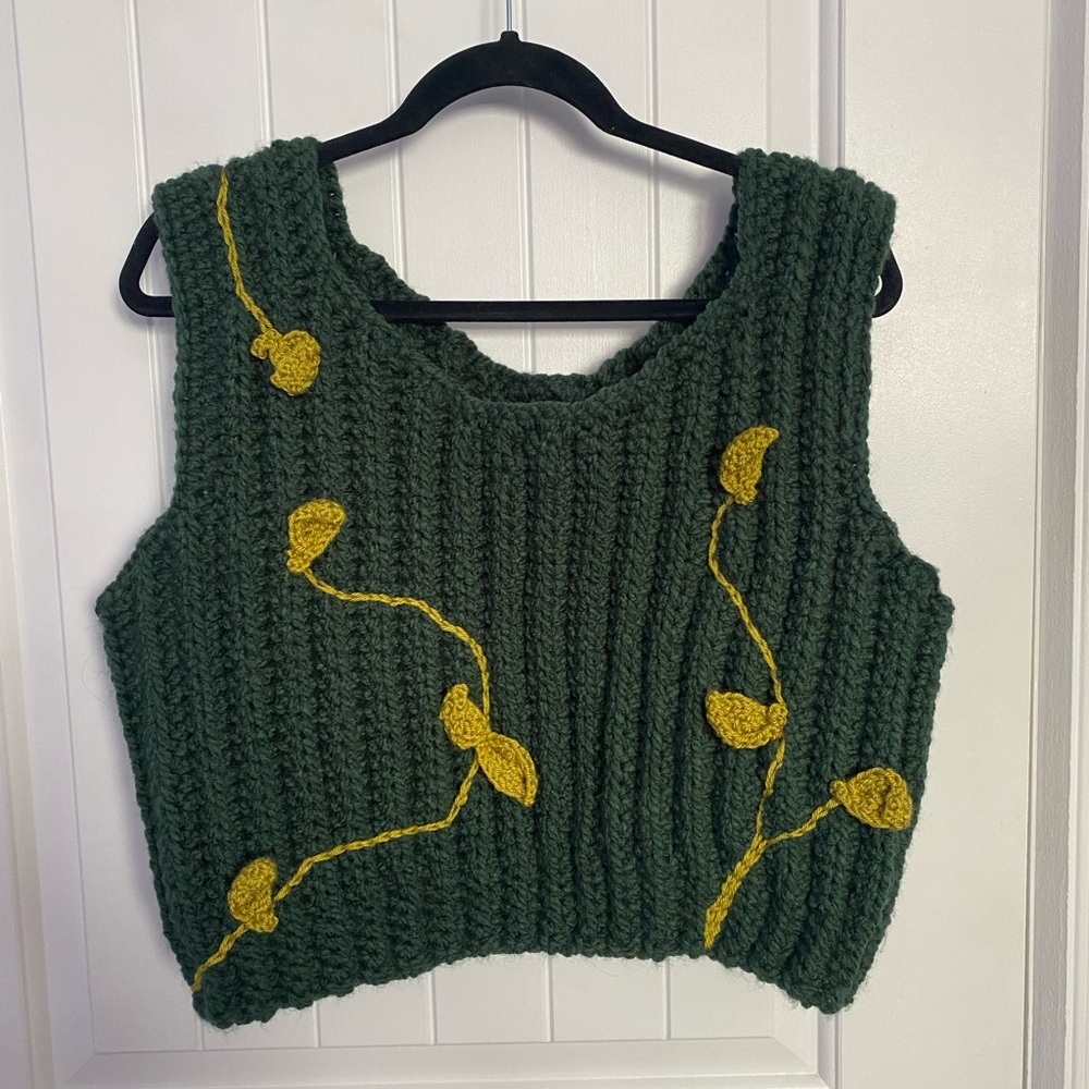 Crochet sweater vest